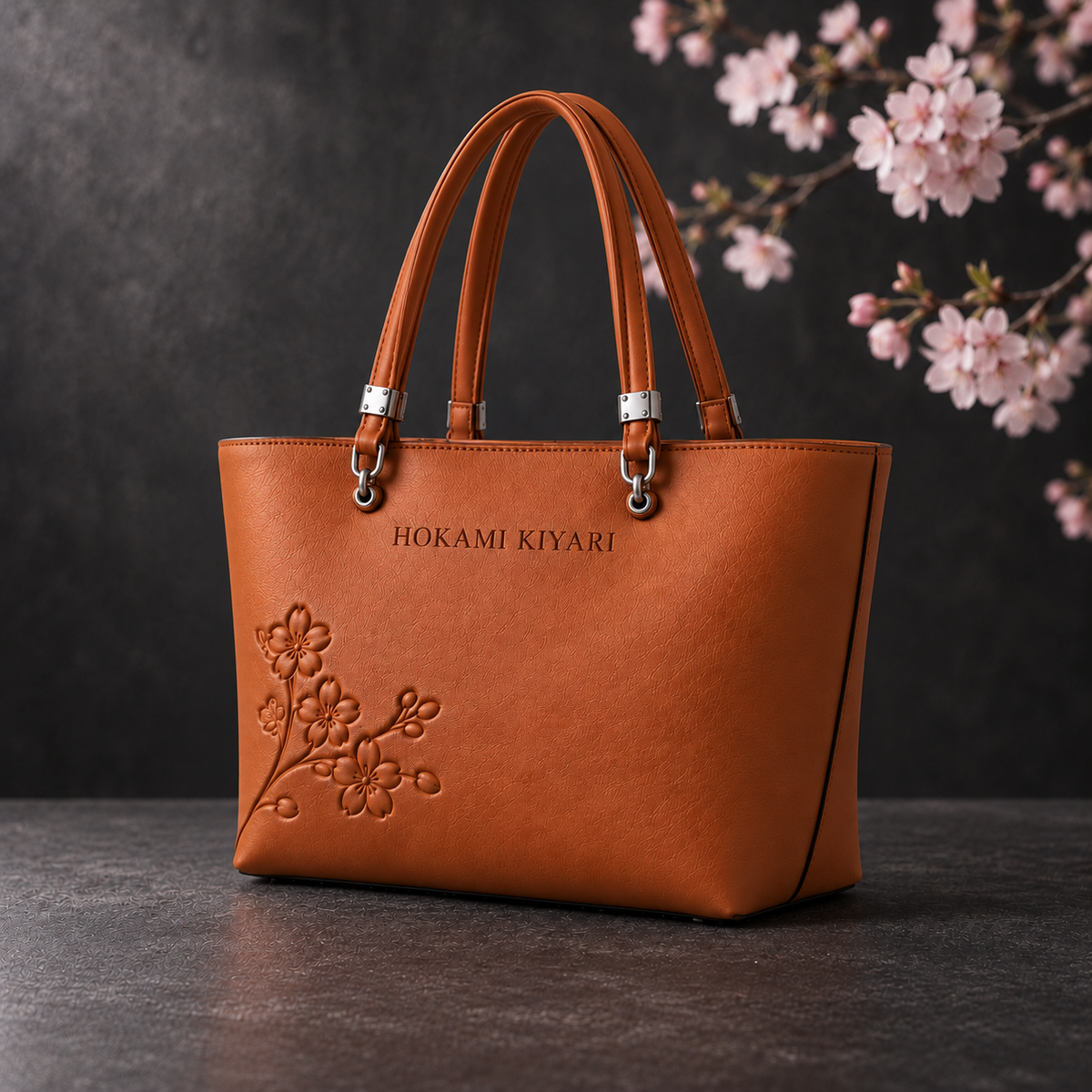 Sac HOKAMI KIYARI similicuir motifs Sakura 🌸🖤